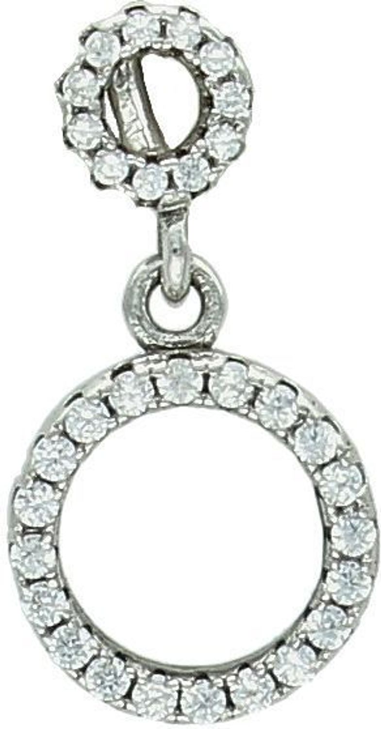 Zawieszka damska W 2231 wykonana ze srebra próby 925, przedstawiająca dwa kółeczka zdobione cyrkonią. Lekka i stylowa – długość 2,0 cm, szerokość 9 mm, waga 1,30 g. 1.jpg